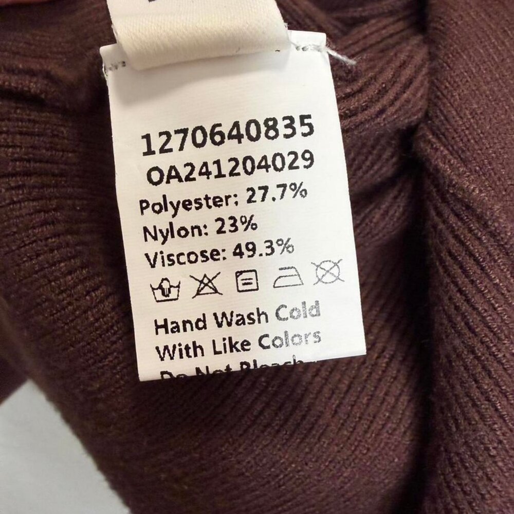Commense V Neck Buttoned Sweater Vest Small Brown Knit Pre-Owned Womens - Picture 7 of 7